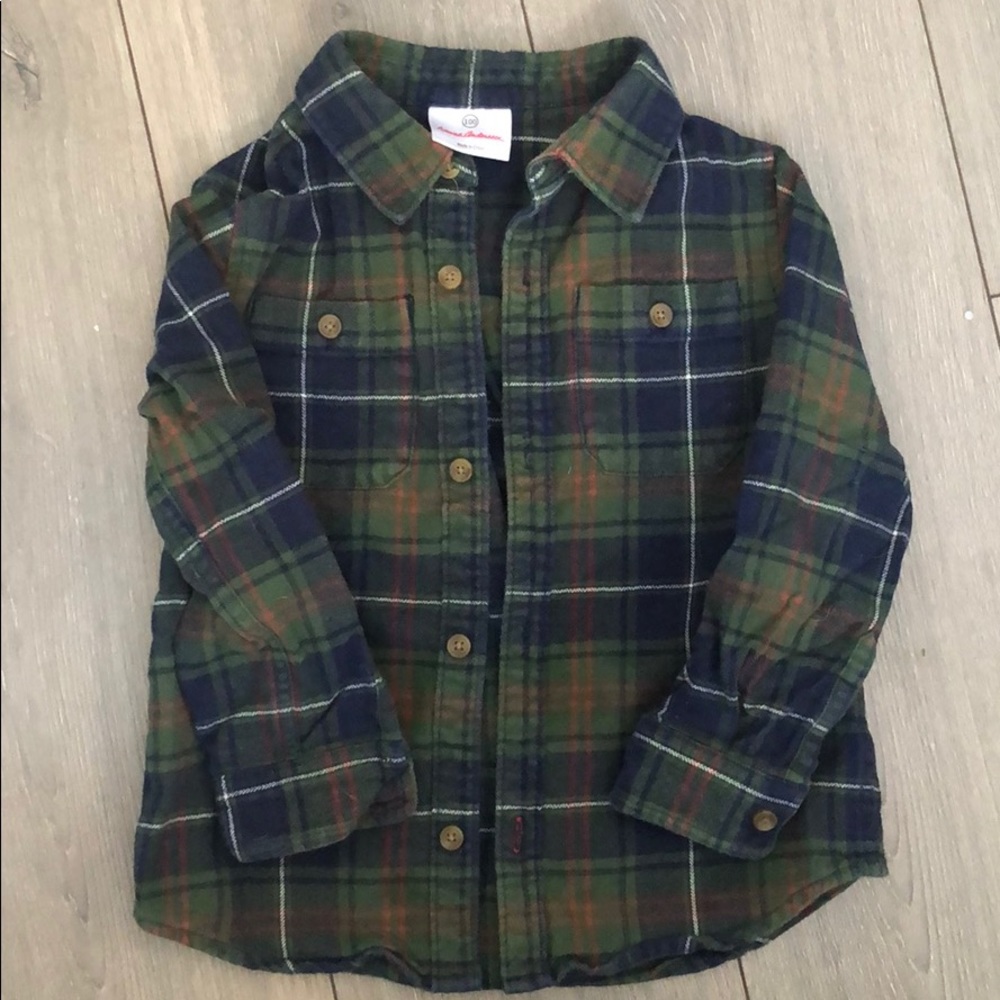 Hanna Andersson plaid button down